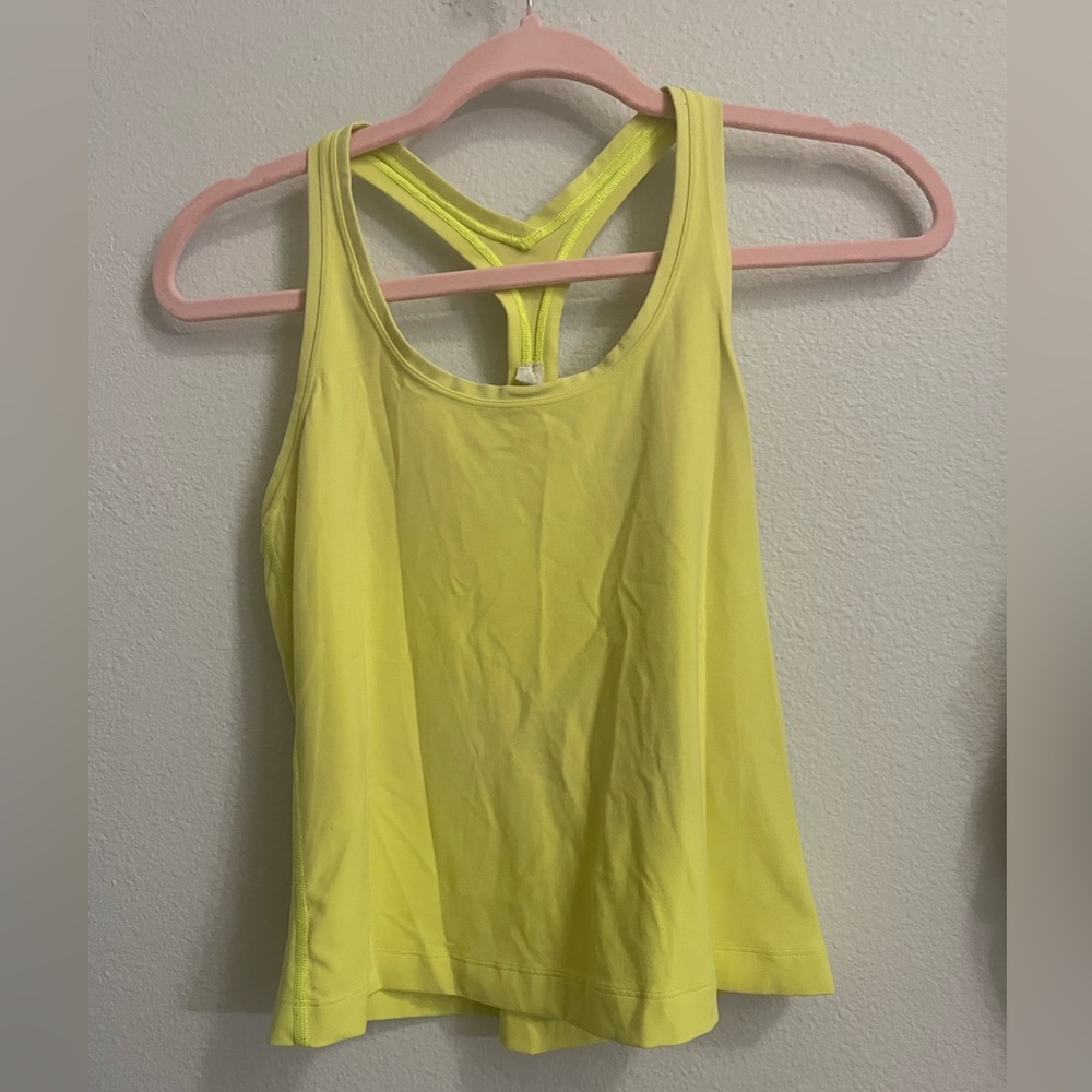 Lululemon Yellow Racerback Tank Top